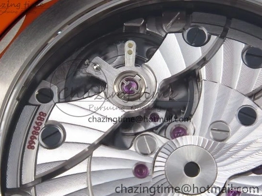 0227 Comfortable Planet Ocean 43.5mm SS VSF 1:1 Best Edition Black Orange Bezel Gray Dial on Nylon Strap A8900 Super Clone V 7730